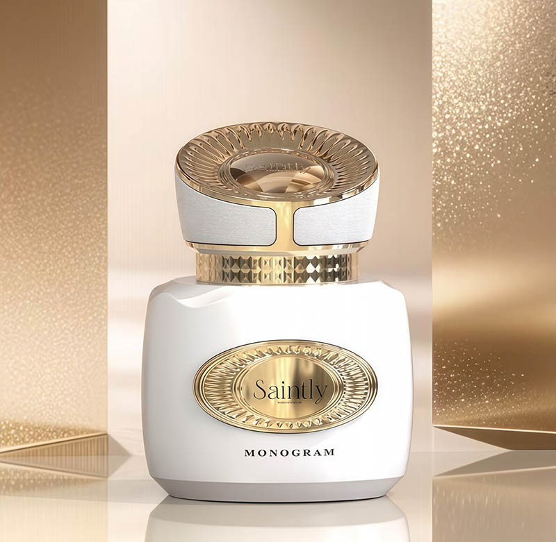 95ml glass fragrance bottle with silver cap