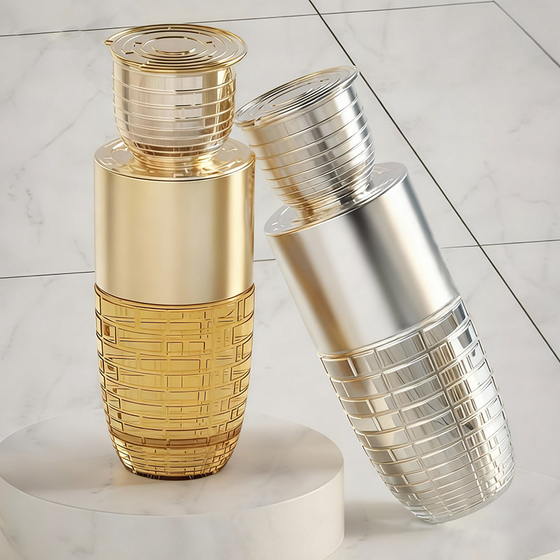 100ml glass perfume bottle - art deco style