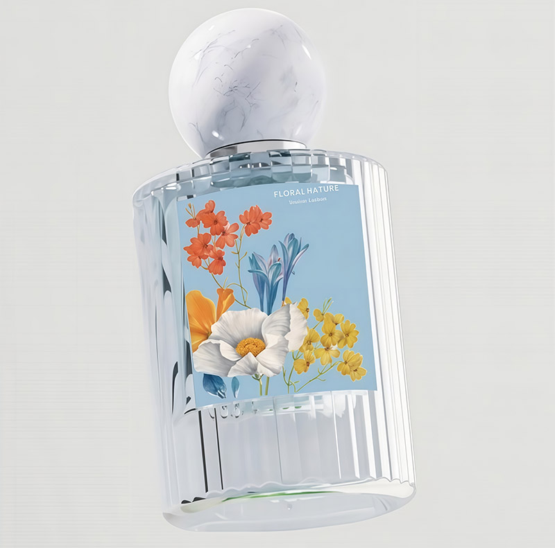 50ml glass perfume bottle with sphere cap