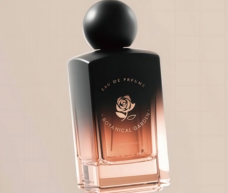 120ml glass fragrance bottle with metal collar