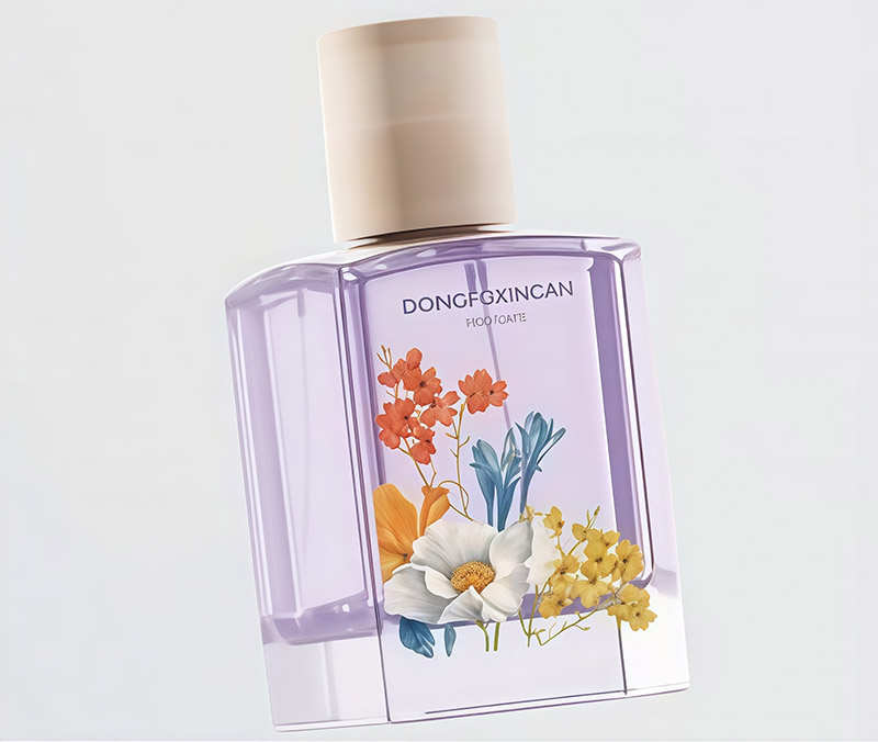 100ml rectangular glass perfume bottle with silver sprayer