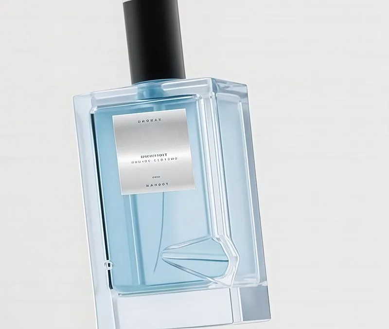100ml glass fragrance bottle with gold cap