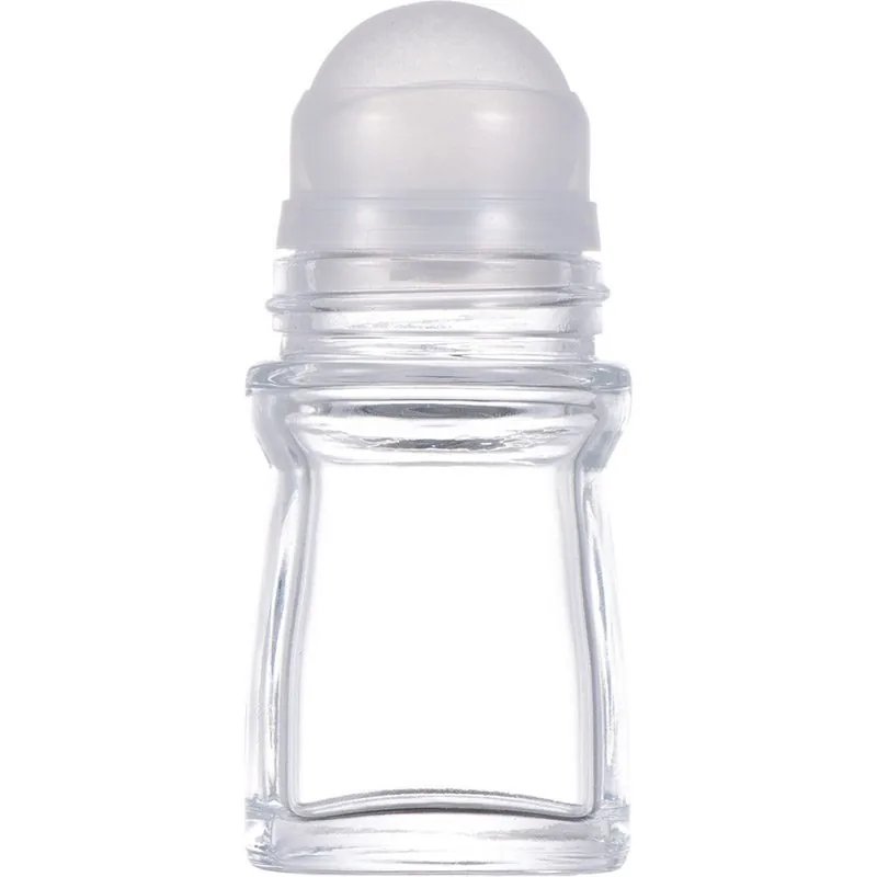 30ml clear glass roll on bottle - minimalist