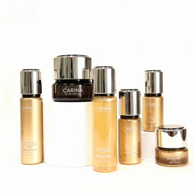 2 piece glass jar set for day and night cream