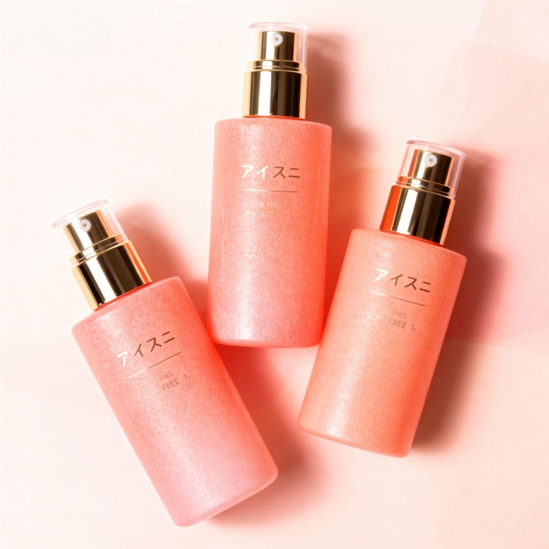 luxury glass cosmetic bottle set with gold caps - premium beauty packaging set