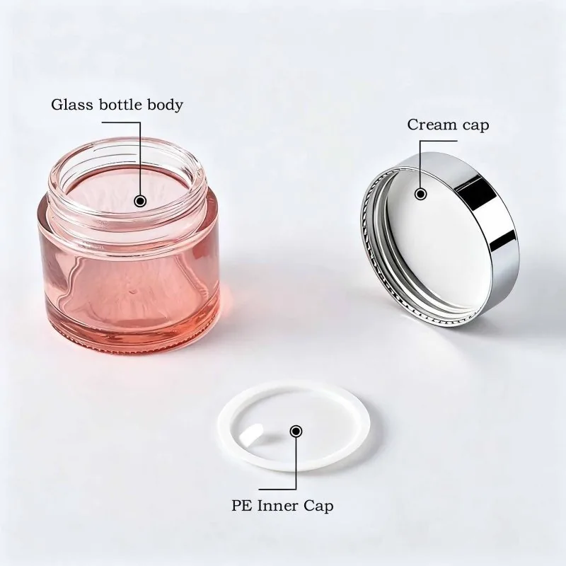 glass cream jar with eco friendly packaging