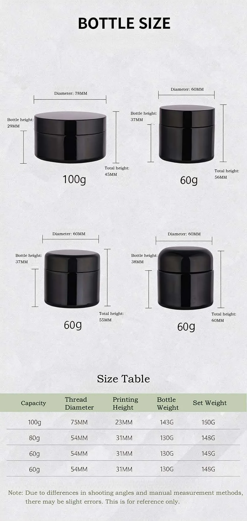 face cream in black jar