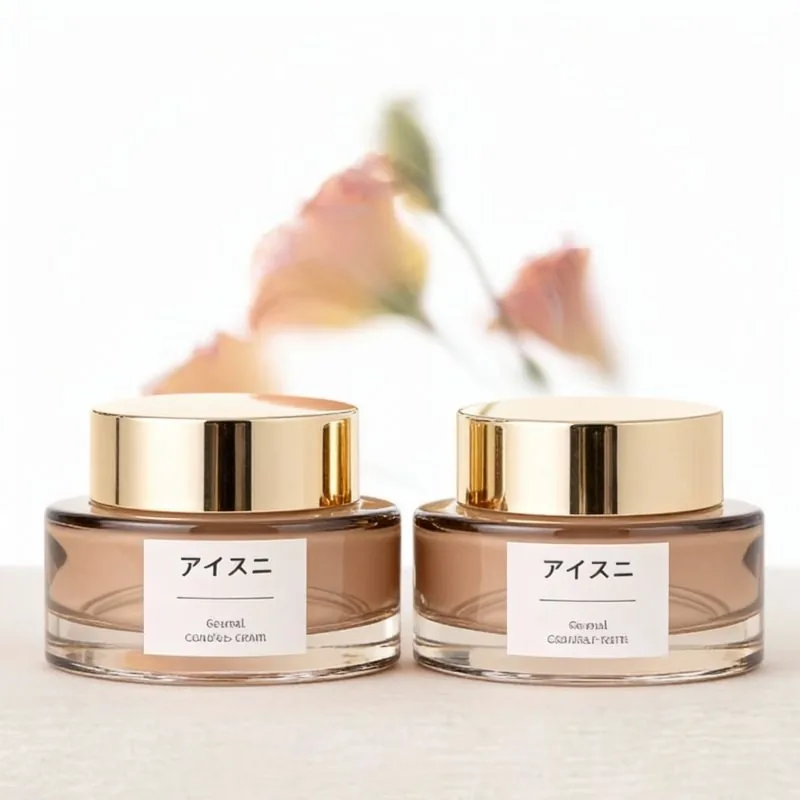 face cream in glass jar