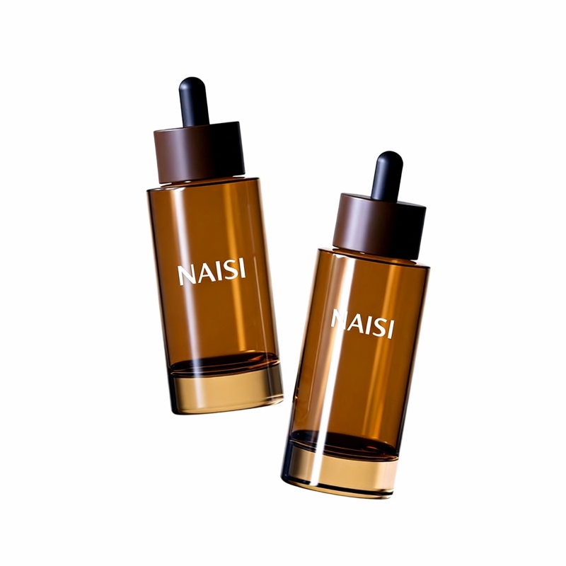 50ml amber glass dropper bottle with glass pipette