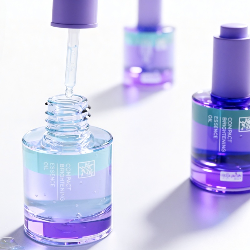 50ml clear glass dropper bottle with gold stamping