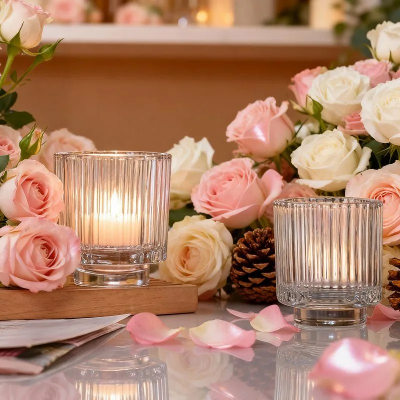 scented glass pillar candle