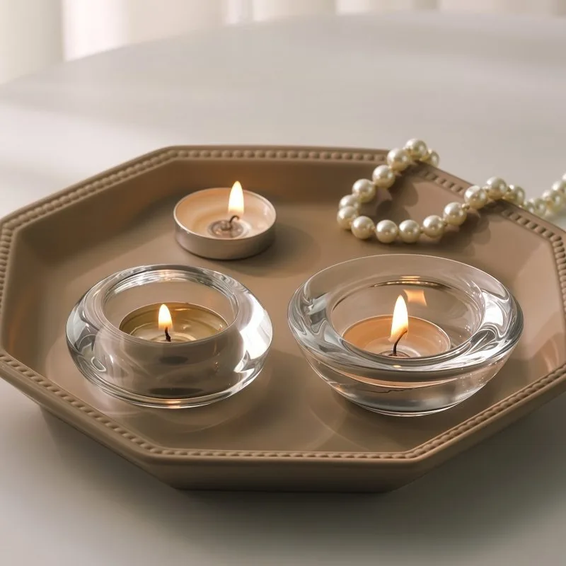 4oz square glass candle jar - mini candle