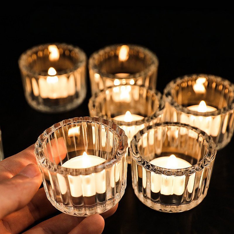 5oz glass candle jar with wooden lid - rustic candle packaging