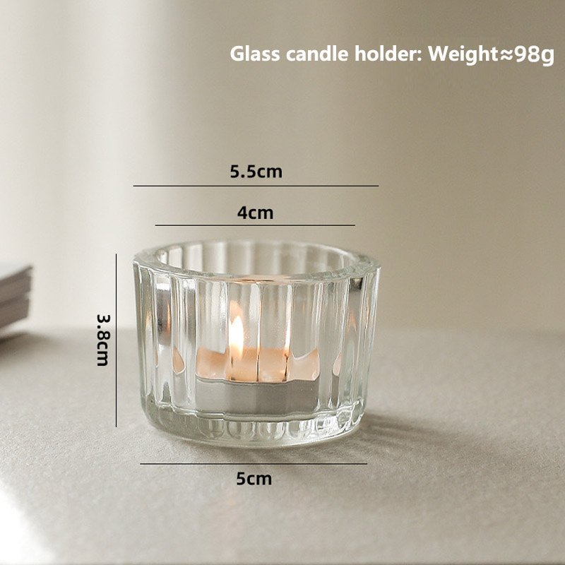 5oz square glass candle container - minimalistic style
