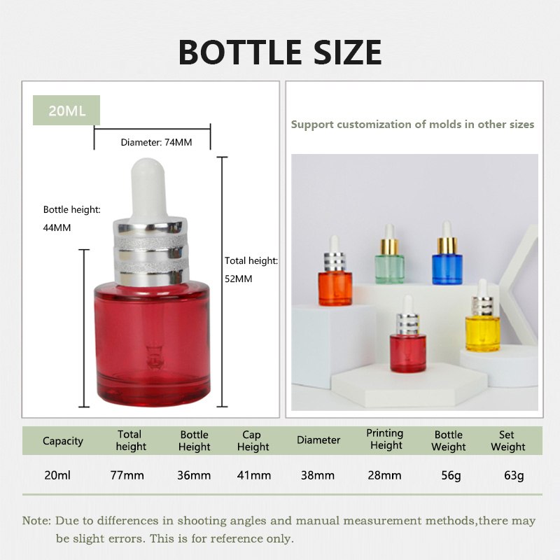 glass essential oil bottle with silicone cover