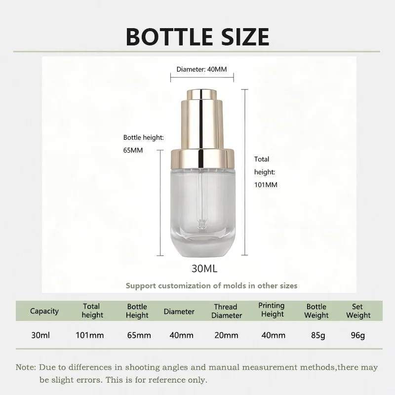 glass essential oil bottle with dropper
