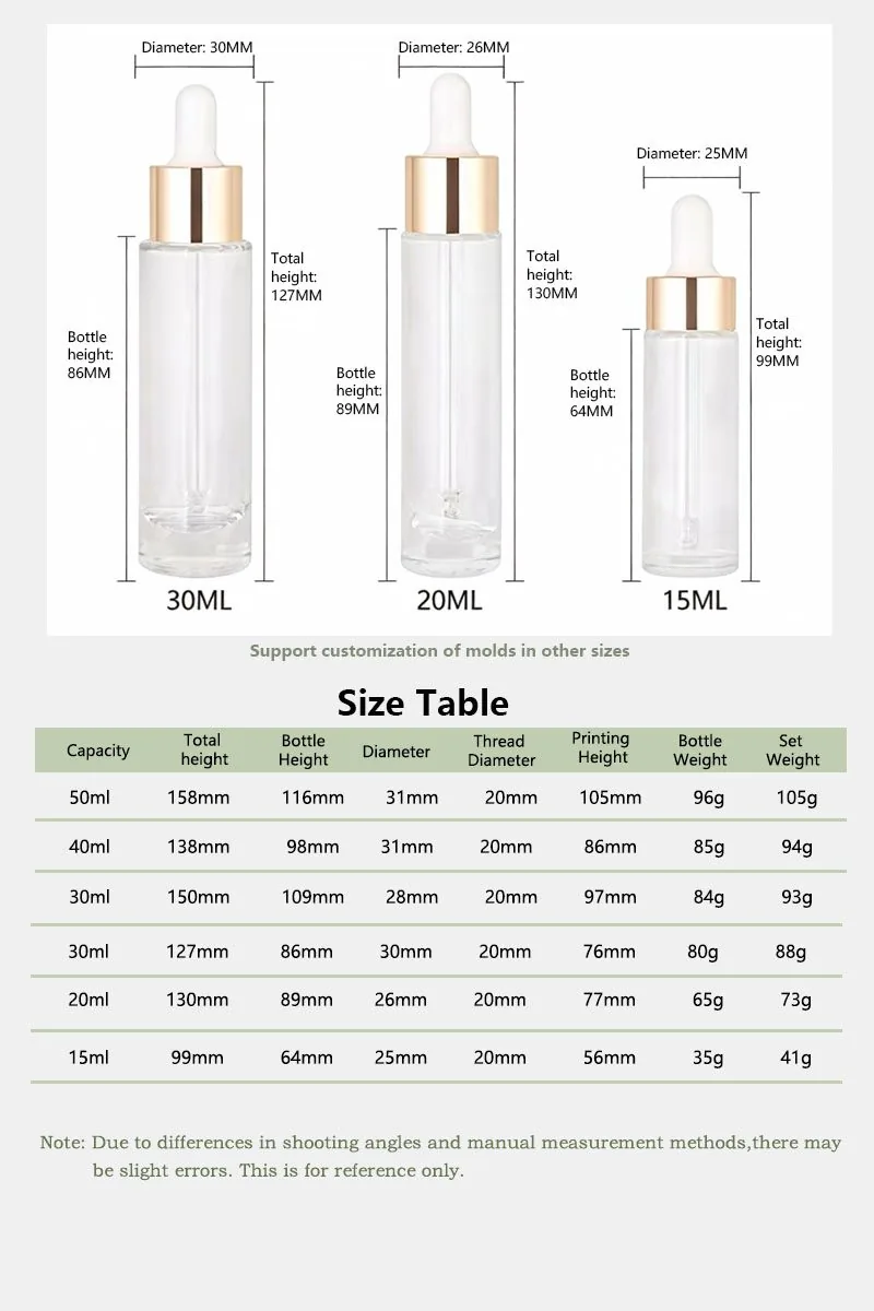 25ml essential oil glass bottle with glass rod