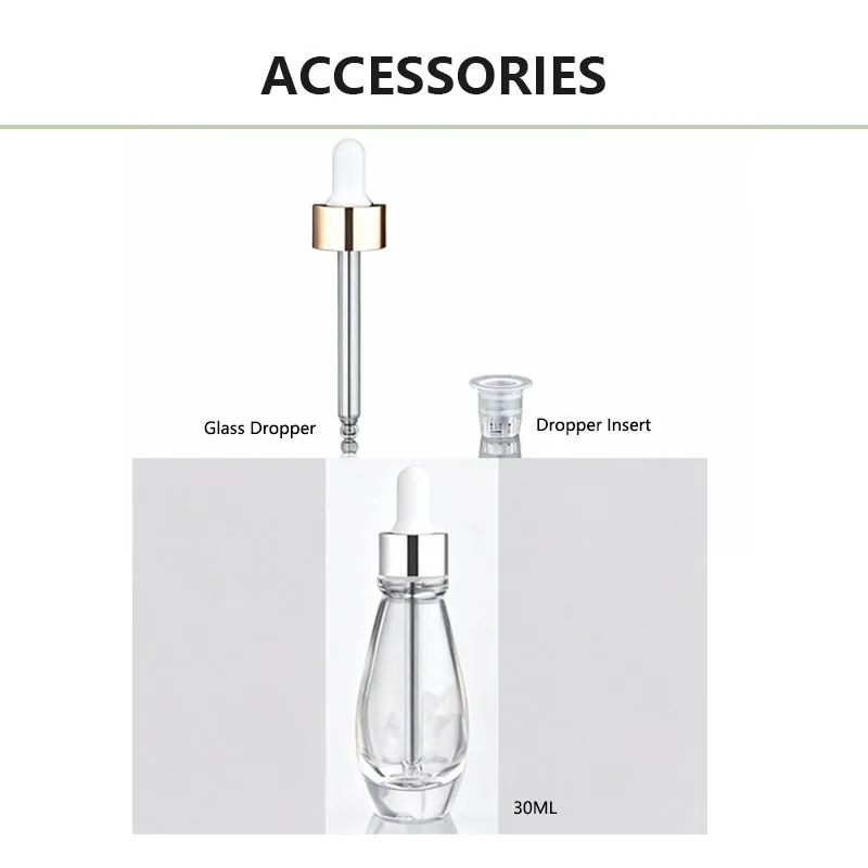 30ml essential oil glass bottle with glass rod