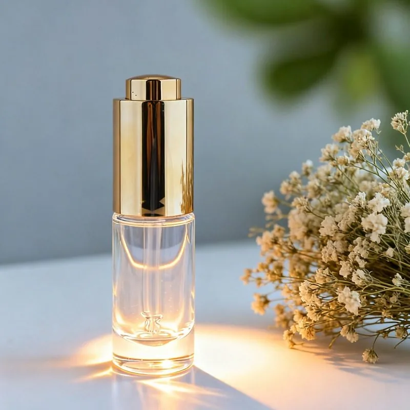 15ml glass essential oil bottle with dropper cap