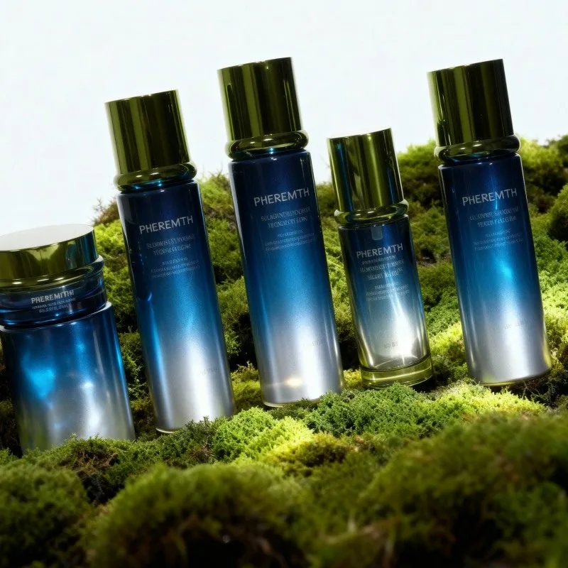 luxury glass packaging set for premium skincare brand luxury glass packaging set for premium skincare brand