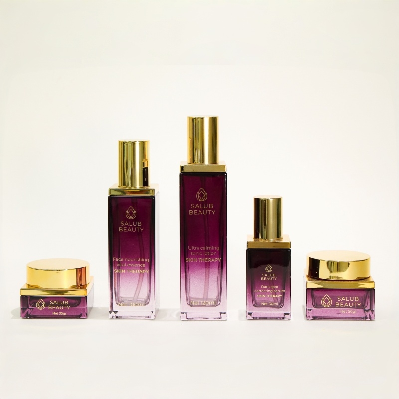 luxury glass bottle set with gift box