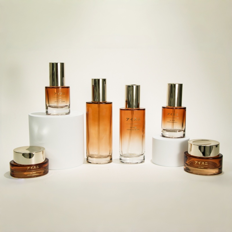 5 piece glass bottle set for beauty brand 5 piece glass bottle set for beauty brand