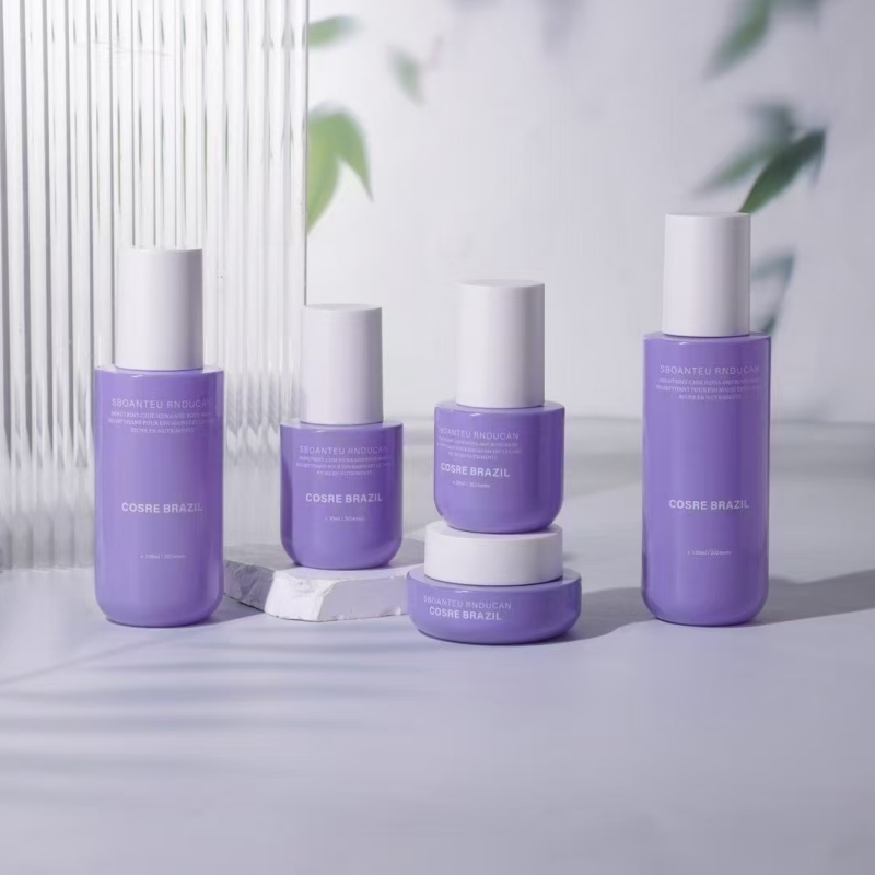 2 piece glass bottle set - serum and cream combo