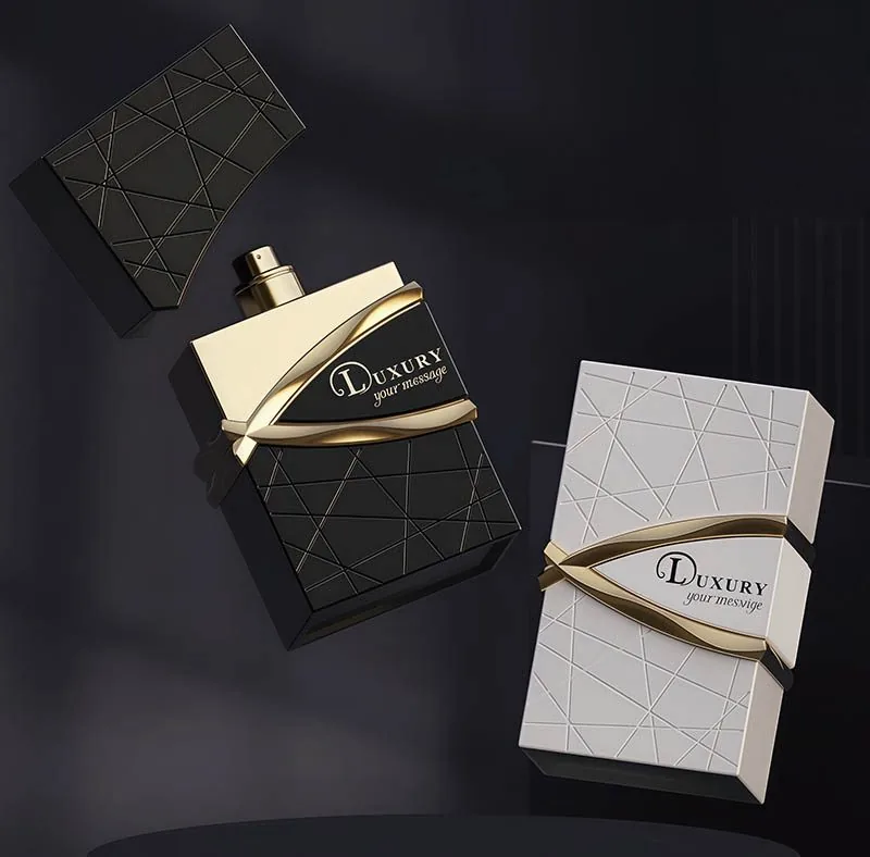 Luxury Flattened Square Perfume Bottle.