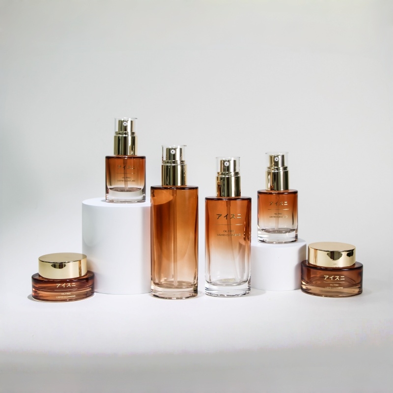 50ml 120ml Glass Empty Cosmetic Bottles 50g Cream Jar Packaging Supplier