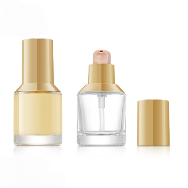 Yellow cap 30ml Empty Liquid Foundation glass Bottle