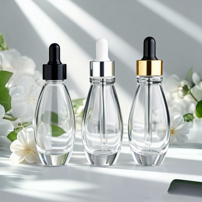 Luxurious oval dropper essential oil bottle 30ml