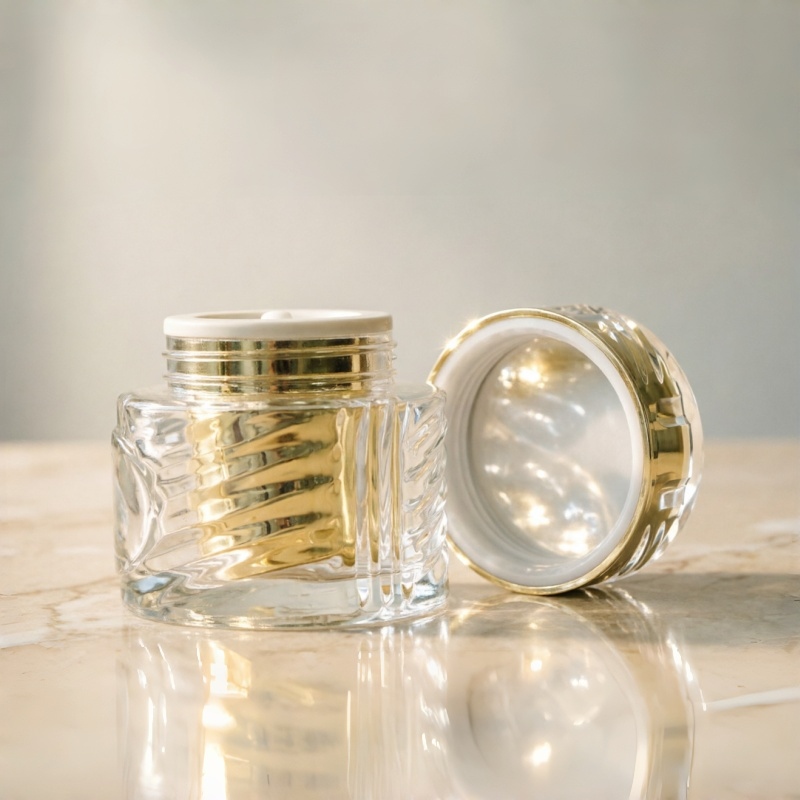 Refillable Glass Cream Jar 30g 50g for Skincare Packaging