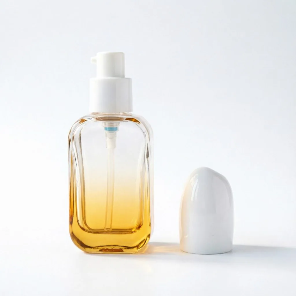 Clear Glass Perfume Oil Bottle with Gold Base
