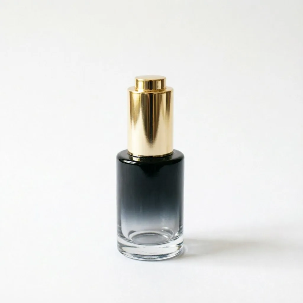 Black Gradient Glass Essence Bottle