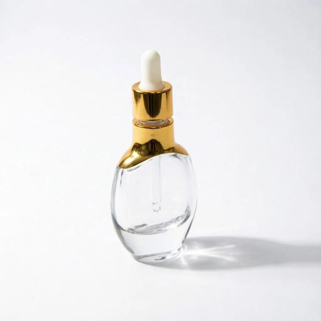 Clear Round Glass Essential Oil Dropper Bottle