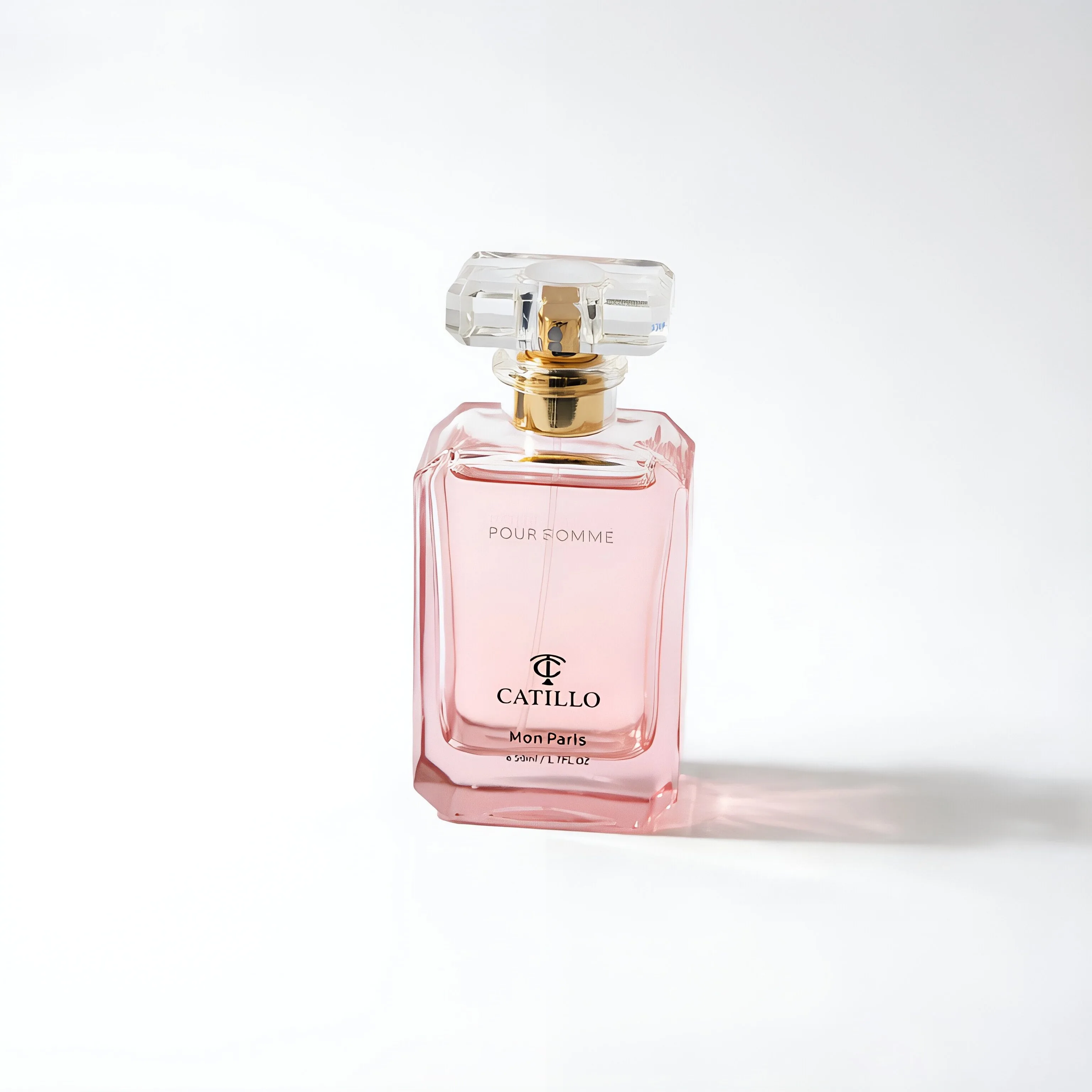 Pink Gradient Glass Perfume Bottle 50ml