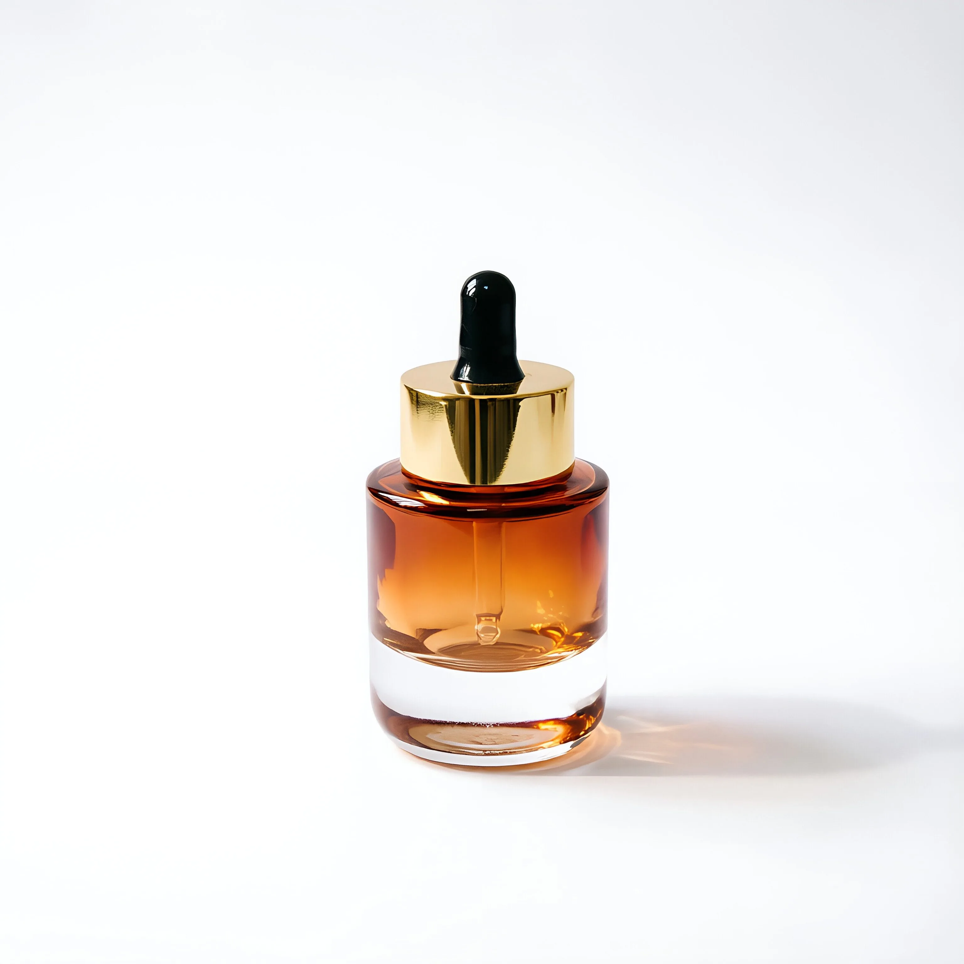 Amber Glass Dropper Bottle with Gold Cap
