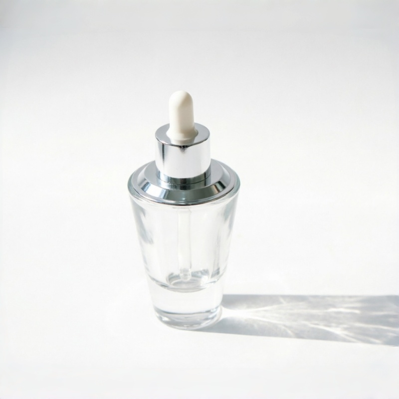 Silver Bottleneck Glass Dropper Bottle 15ml