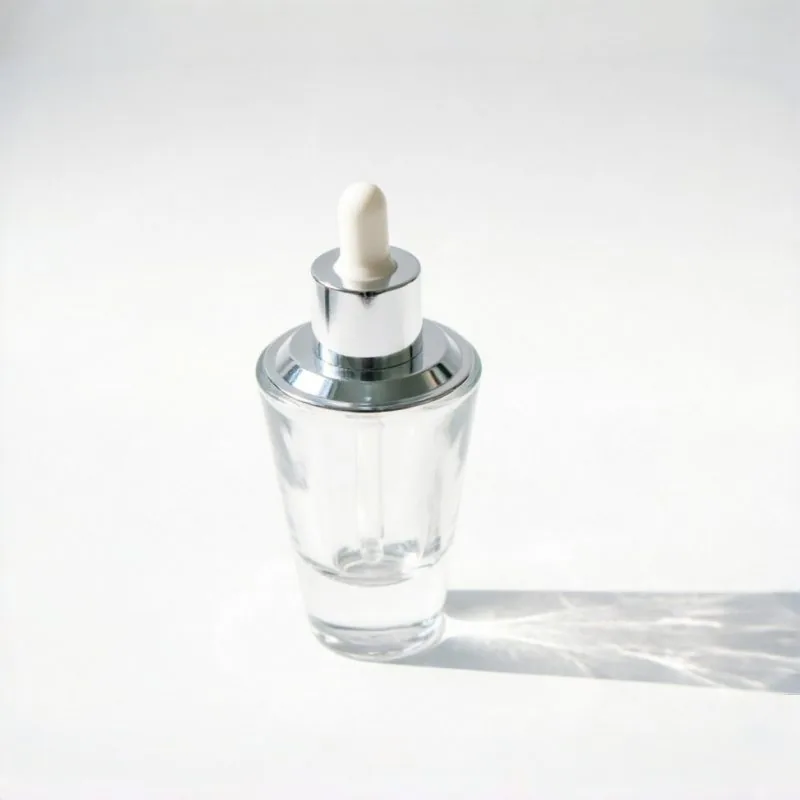 Silver Bottleneck Glass Dropper Bottle 15ml
