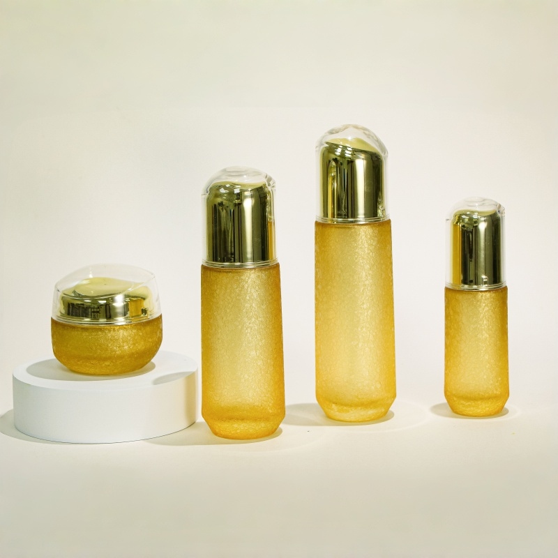 50ml 100ml Wholesale luxury frosted clear cosemtics lotion pump bottle