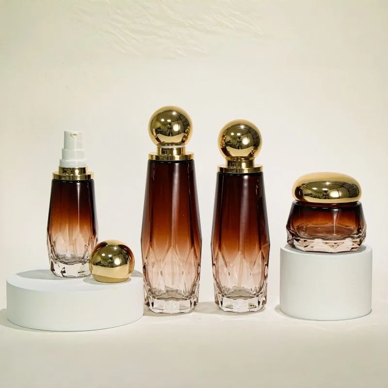Fabricante de 30ml 50ml atacado frasco de emulsão de cosméticos em formato de barriga grande para frasco de soro de maquiagem