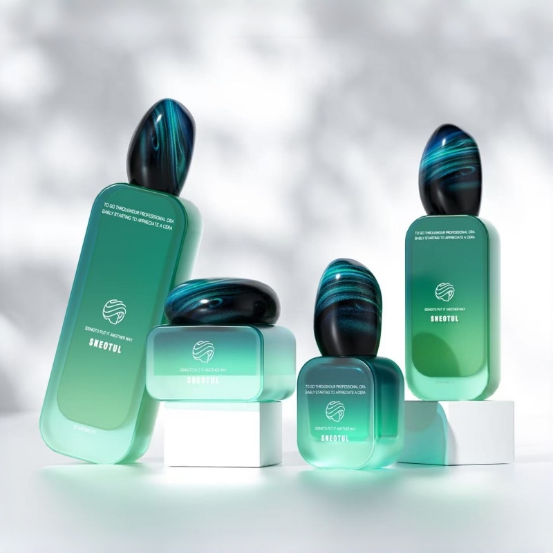 20ml 30ml 50ml Flat Square Glass Bottle Cosmetic Packaging