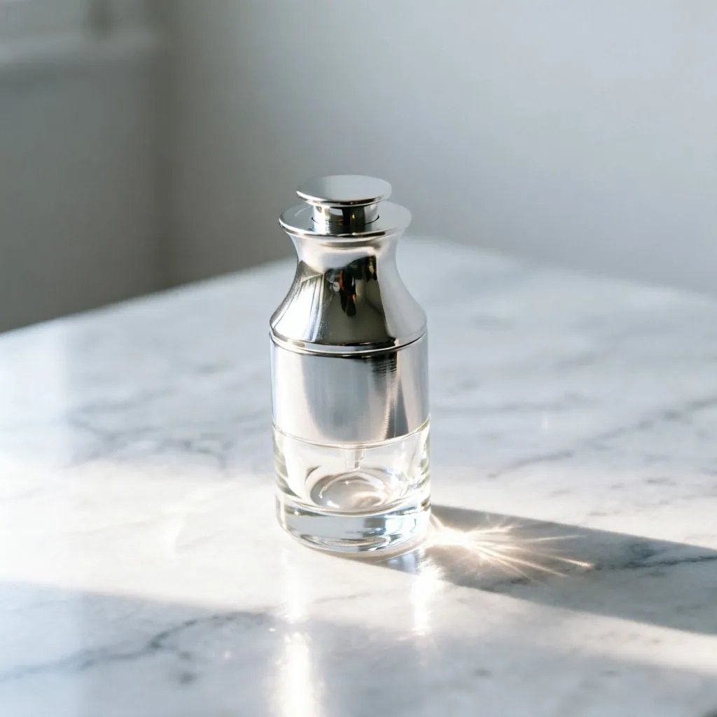 Luxury Silver Glass Serum Bottle