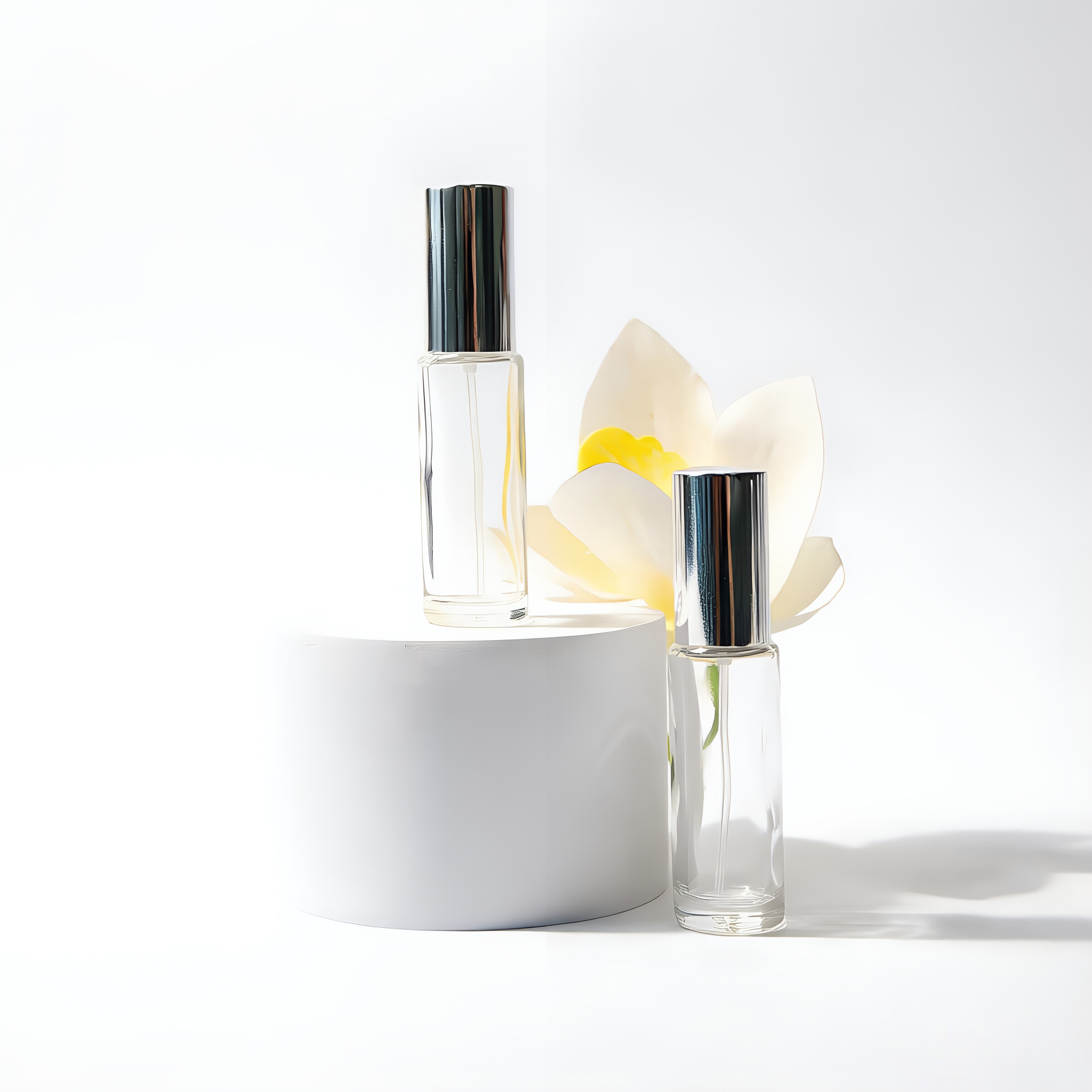 Mini Square Glass Perfume Bottle with Silver Spray Pump 5ml 8ml 15ml 30ml