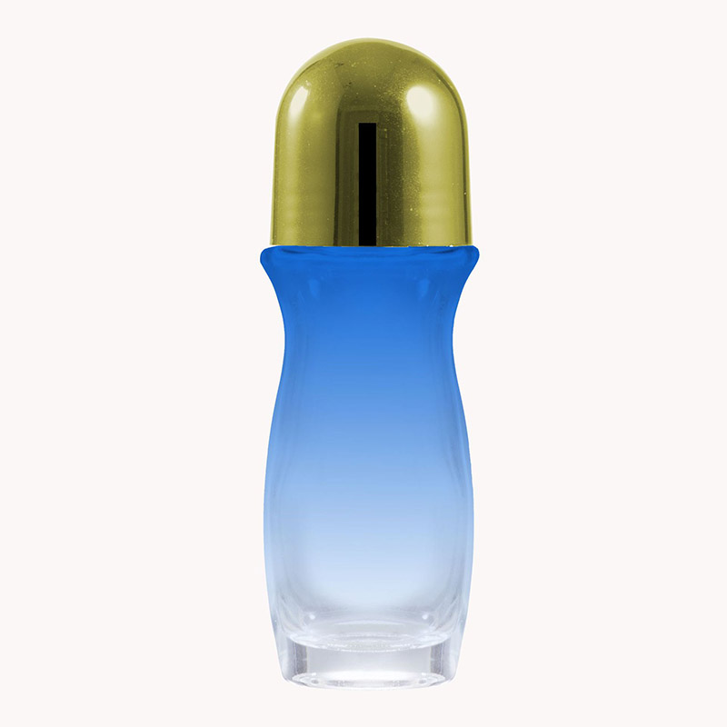 50ml glass perfume roller bottle, with rollers and plastic cap