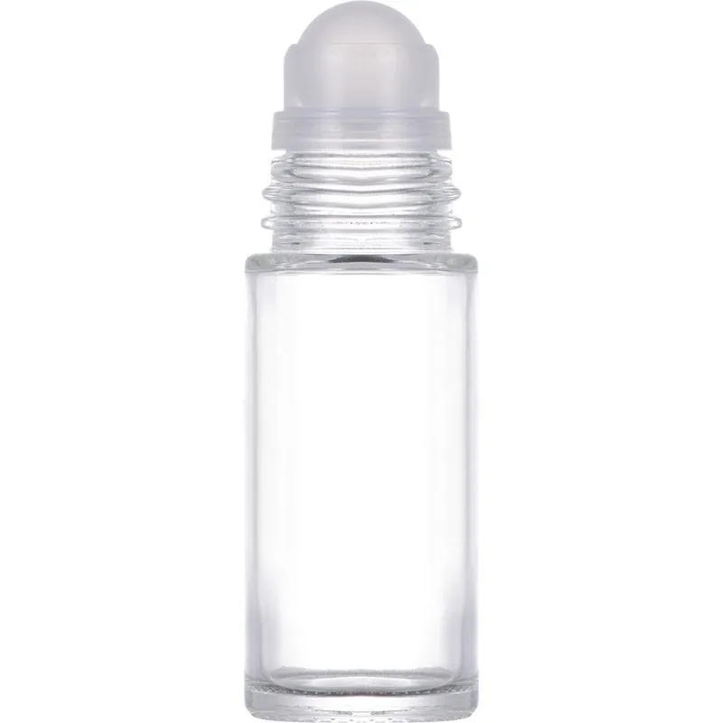Wholesale 50ml cylindrical glass ball-shaped perfume/deodorant empty bottles