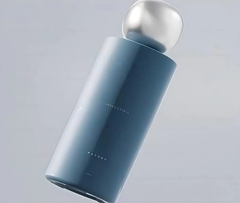 Novo frasco de perfume de vidro luxuoso 30ml com tampa colorida