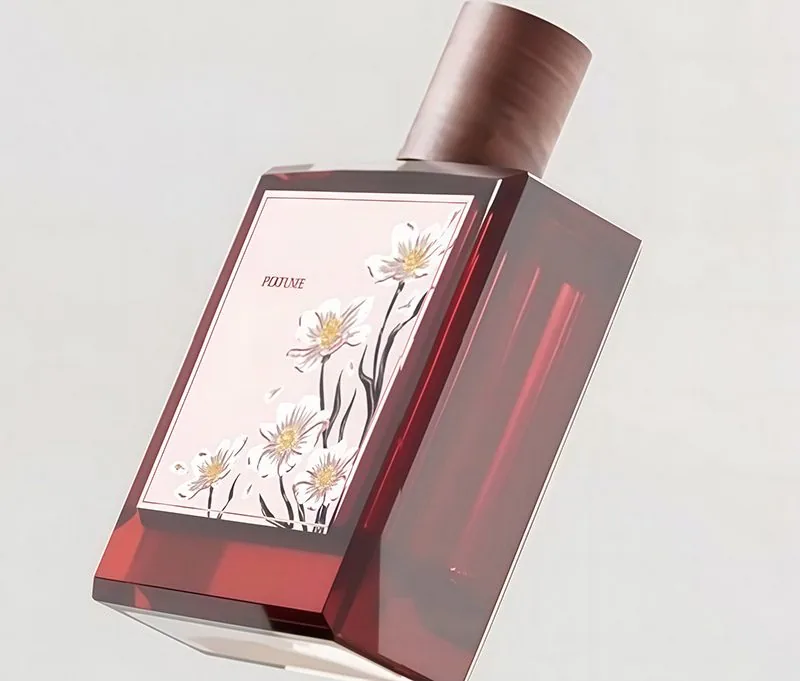 Vidro quadrado do frasco do pulverizador de perfume 100ml