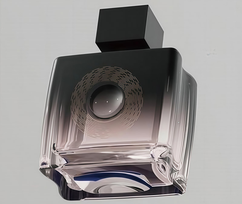 Luxury High Quality 50ml Dark Blue Frosted Glass Bottle