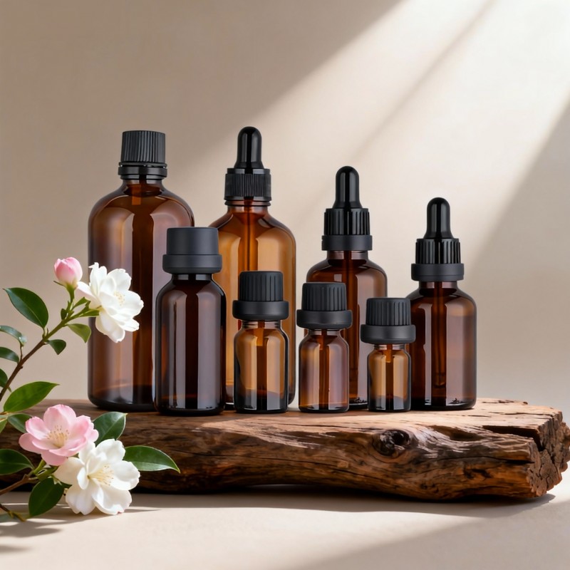 5ml, 10ml, 15ml, 20ml, 30ml, 50ml, 100ml, 150ml Amber Round Glass Dropper Bottles,Essential oil dispensing bottle